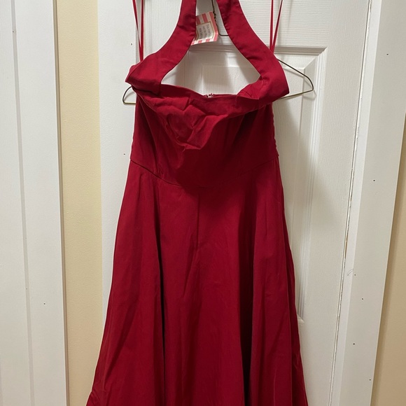 Red Holiday Dress Womens Large - Picture 1 of 3